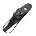 Black PU leather waterproof retro tank bag mounted on Harley Sportster fuel tank with secure straps