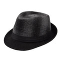 Men's wool blend fedora hat jazz style bowler hat 58cm, black colour, 4.5cm brim
