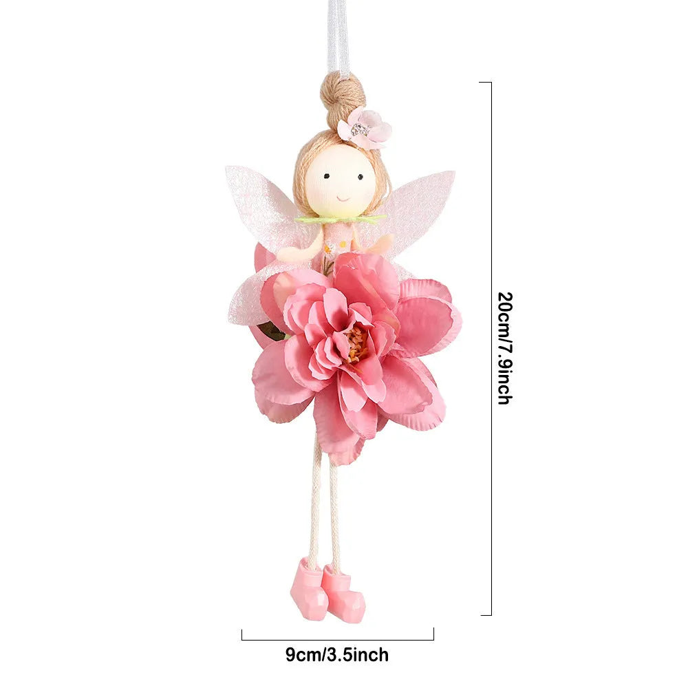 Cloth Easter pendant with cute elf design and flower angel motifs in multiple colour options