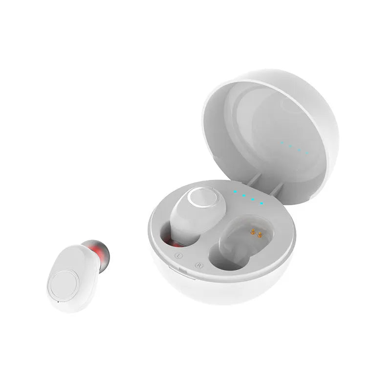 LB-10 wireless TWS Bluetooth headset with charging case in black, pink, and white