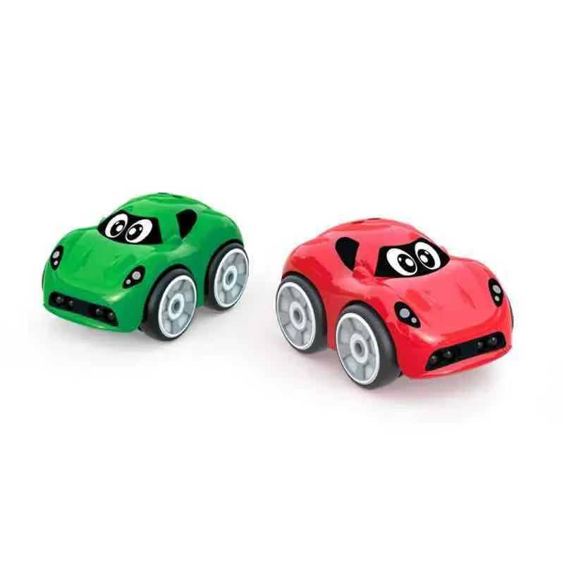 Electric children's toy car with somatosensory remote control, plastic construction, red colour, obstacle avoidance feature