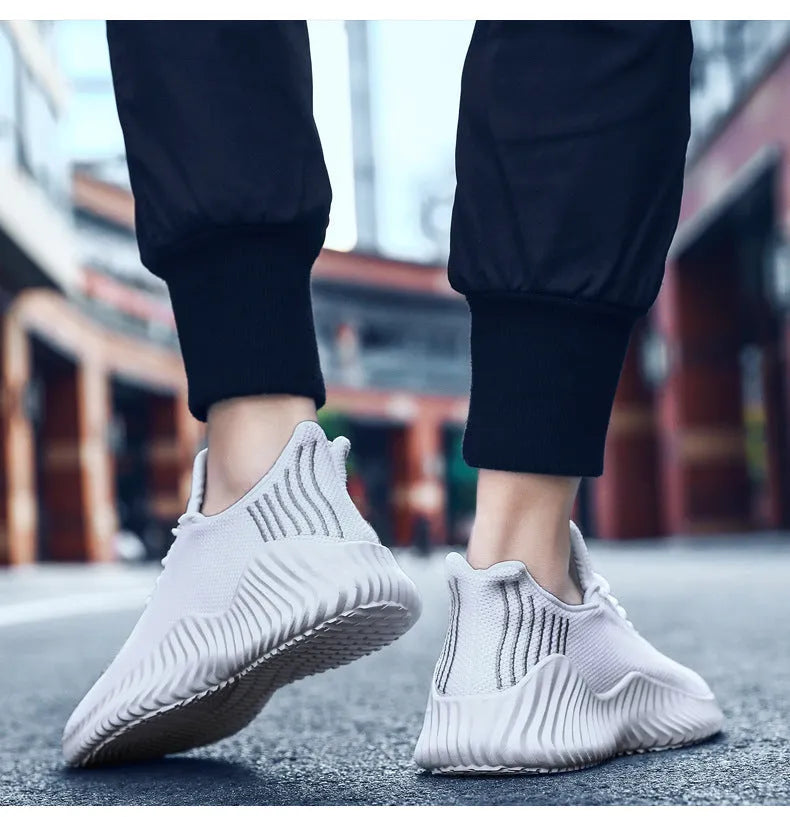 Living Passion Runners low top air cushion running shoes in black with net layer cloth surface