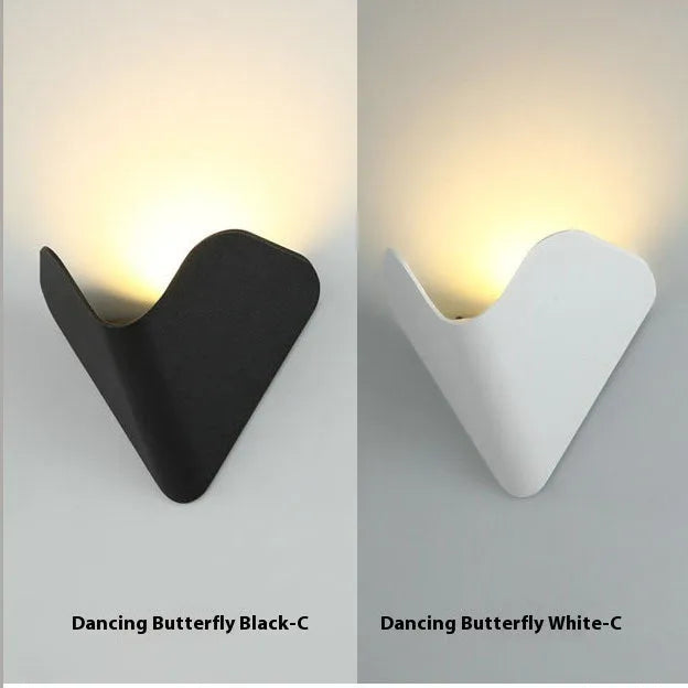 Black and white courtyard LED lamp with aluminium alloy shell and IP65 waterproof rating for outdoor and bedroom use
