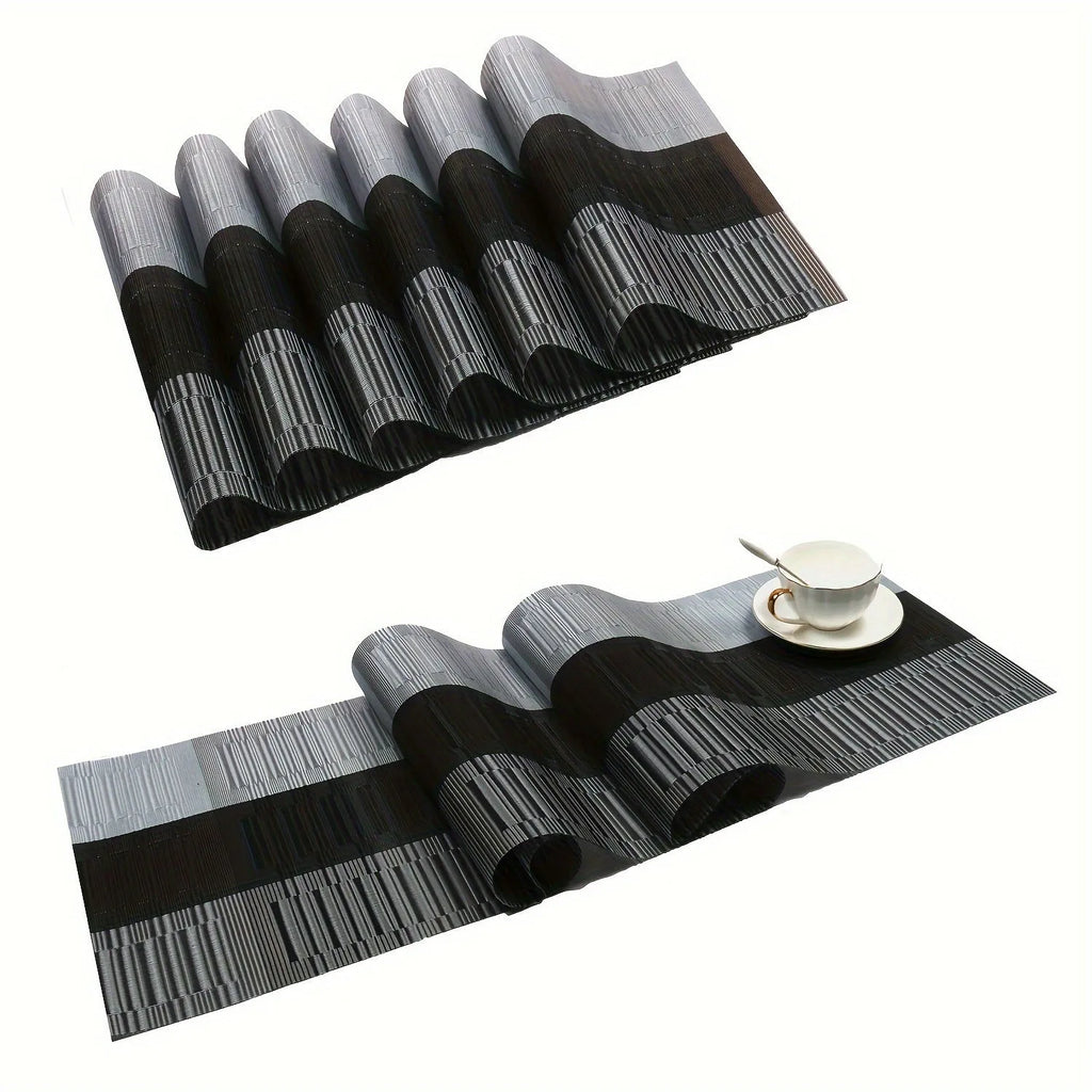 PVC non-slip kitchen sink mat in gradient bamboo colour showing dish drying surface