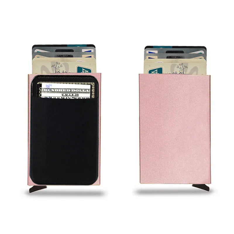 Aluminium alloy slim credit card holder with frosted finish in choice of eight colours