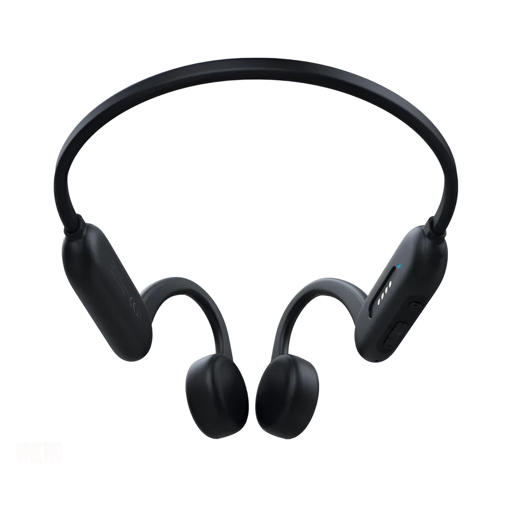 Bone conduction swimming headset IPX8 waterproof in black with neckband design