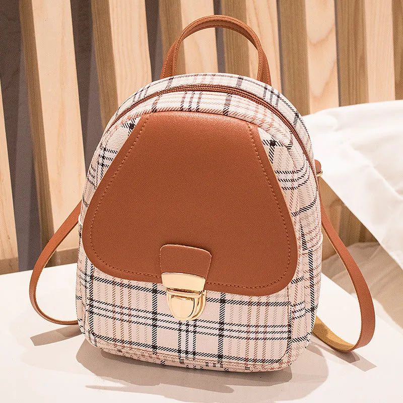 One shoulder diagonal phone bag in PU material, shown in a choice of black, blue, brown, pink, or red.