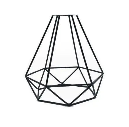 Minimalist hollow iron table lamp in wine glass or bottle design with warm white LED light