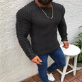 Men pullover sweater in acrylic blend, high temperature set, available in red, black, grey, white, sizes S to 3XL