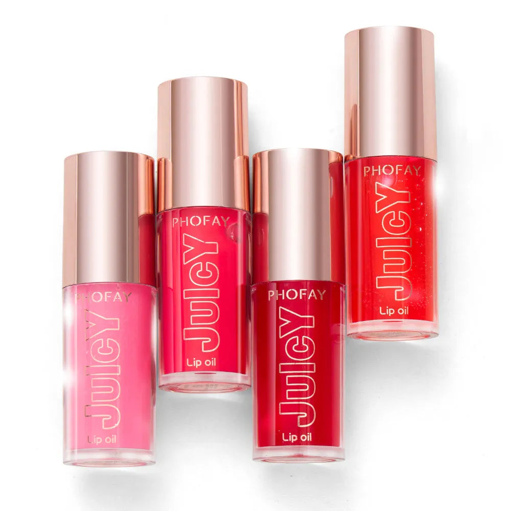 PHOFAY Juicy Lip Oil 4.8 ML ultra-moisturising non-sticky lip gloss with doe-foot applicator
