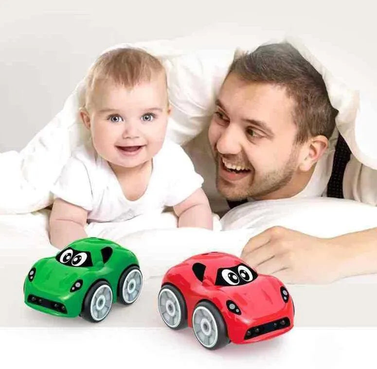 Electric children's toy car with somatosensory remote control, plastic construction, red colour, obstacle avoidance feature