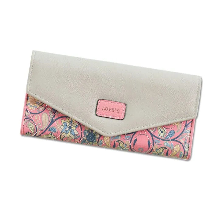 Student wallet with buckle closure and three-fold design in multiple colour options