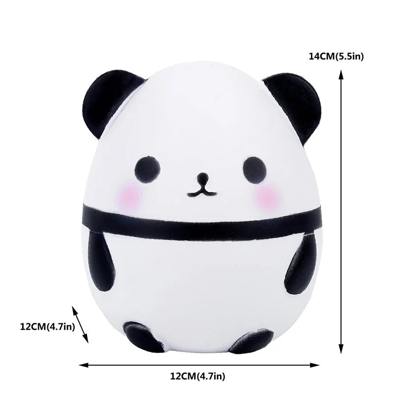 Panda-shaped PU polyurethane decompression toy with pinch music function, packed in OPP bag