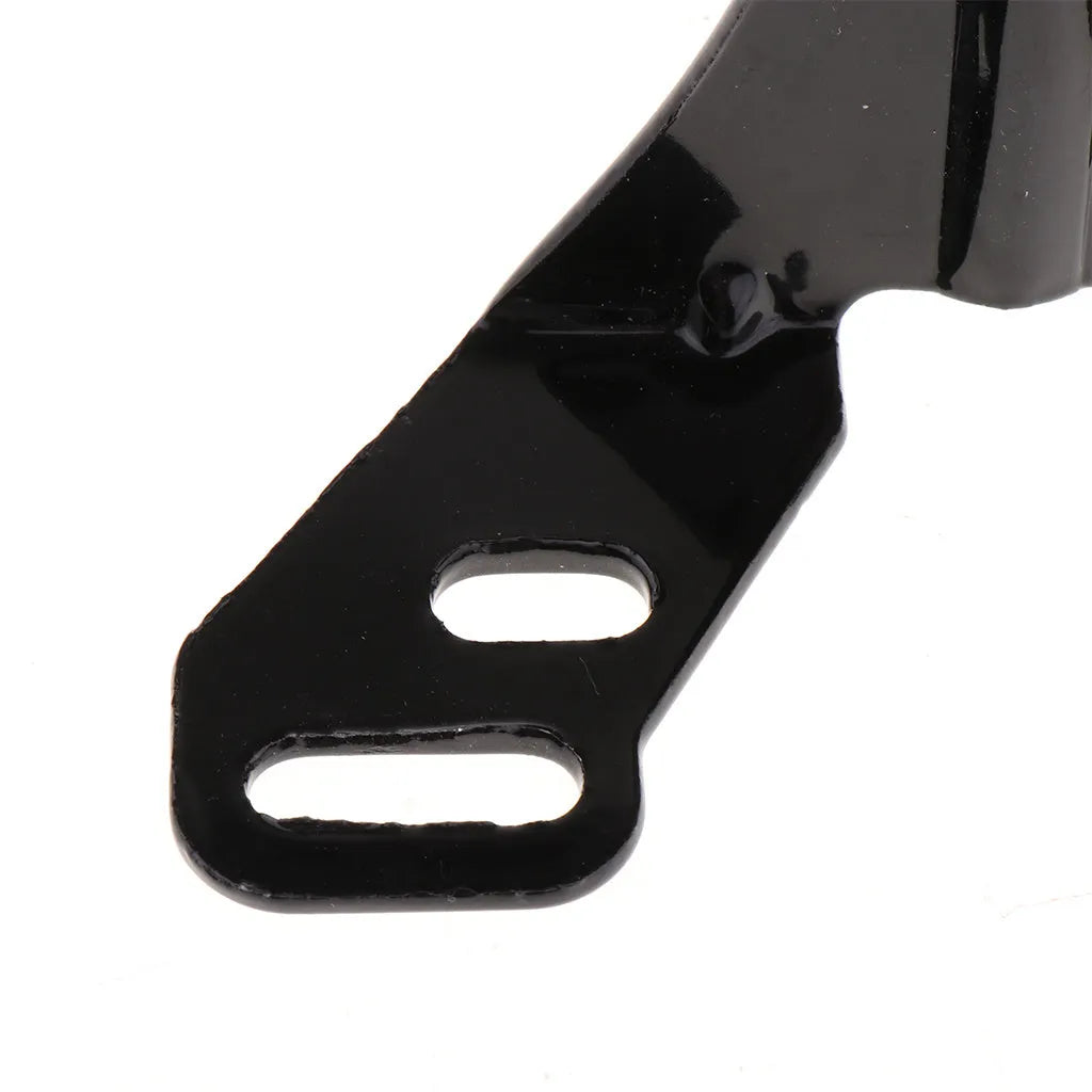 Scooter backrest with metal and ABS bracket and leather padding in black