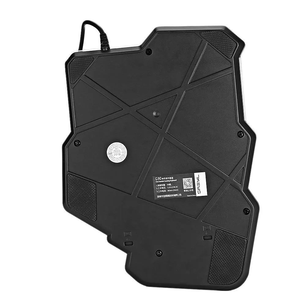 G30 one-handed mechanical gaming keyboard with RGB backlighting plastic body 23x18.5x4cm