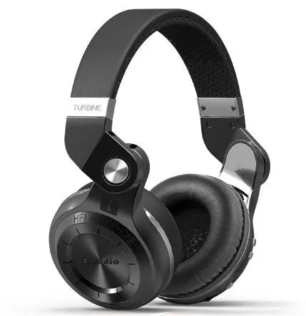 Bluedio T2 Plus wireless Bluetooth headphones in blue colour with on-ear design