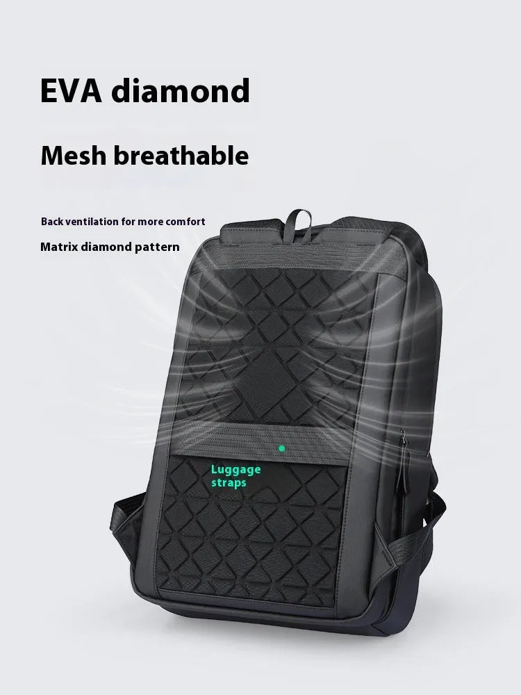 Graphite grey USB charging business backpack made from Oxford cloth with below 20L capacity
