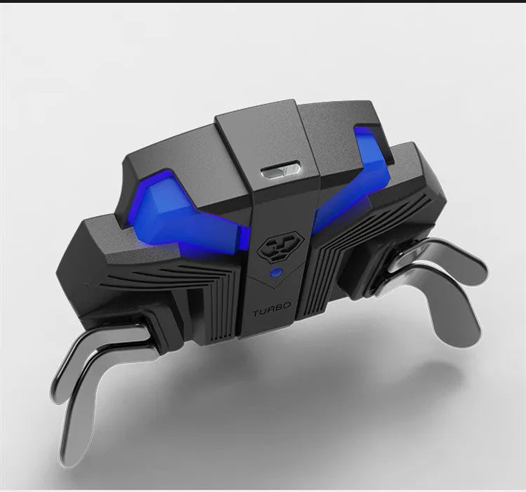 Black PS4 controller back button attachment with a long wired cable connected to a PS4 controller.