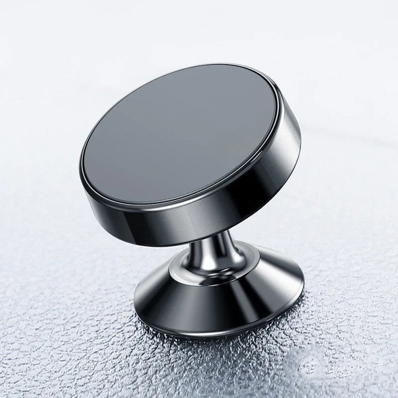 Aluminium alloy magnetic car phone holder in black, gold, and silver colours