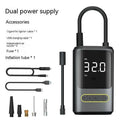 Handheld wireless digital display air pump with LED light and digital screen for car and bicycle tyres