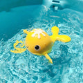 Clockwork plastic floating bath toy in crab shape with light blue colour