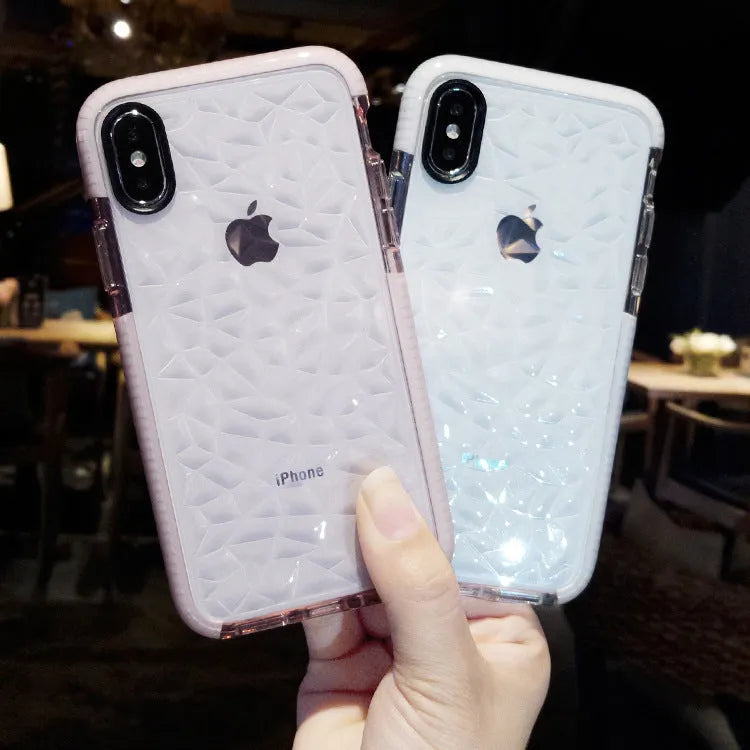 Slim pink TPU back cover case for iPhone on a white background