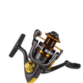 Metal head fishing reel spinning wheel JS1000 size on white background