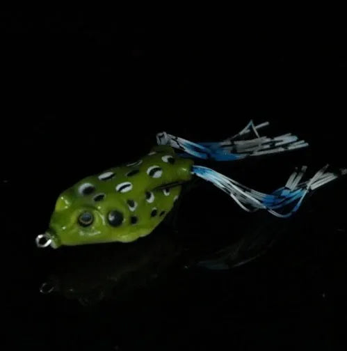 ABS plastic frog fishing bait in multiple colours for topwater fishing over weeds