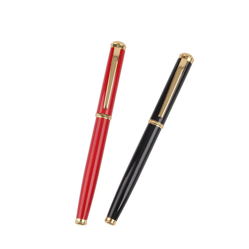 Metal ballpoint pen with 0.5mm fine tip in black and red colour options