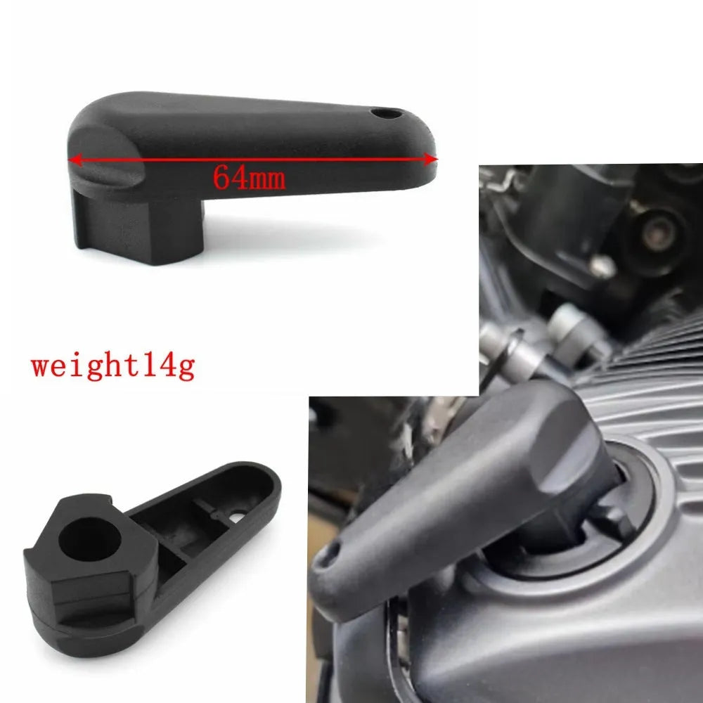 Black nylon adhesive quick release wrench for BMW motorcycle engine oil cap