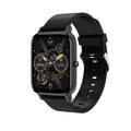 H80 black sports smart watch with silicone strap showing heart rate graph on touch screen