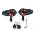 Aluminium alloy CNC motorcycle rearview mirror for 22mm handlebars in black with blue glass