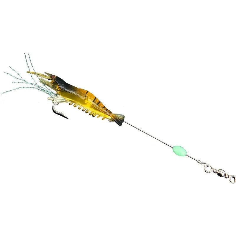 Luer soft fishing lures in six colours including luminous options with 4 cm hooks