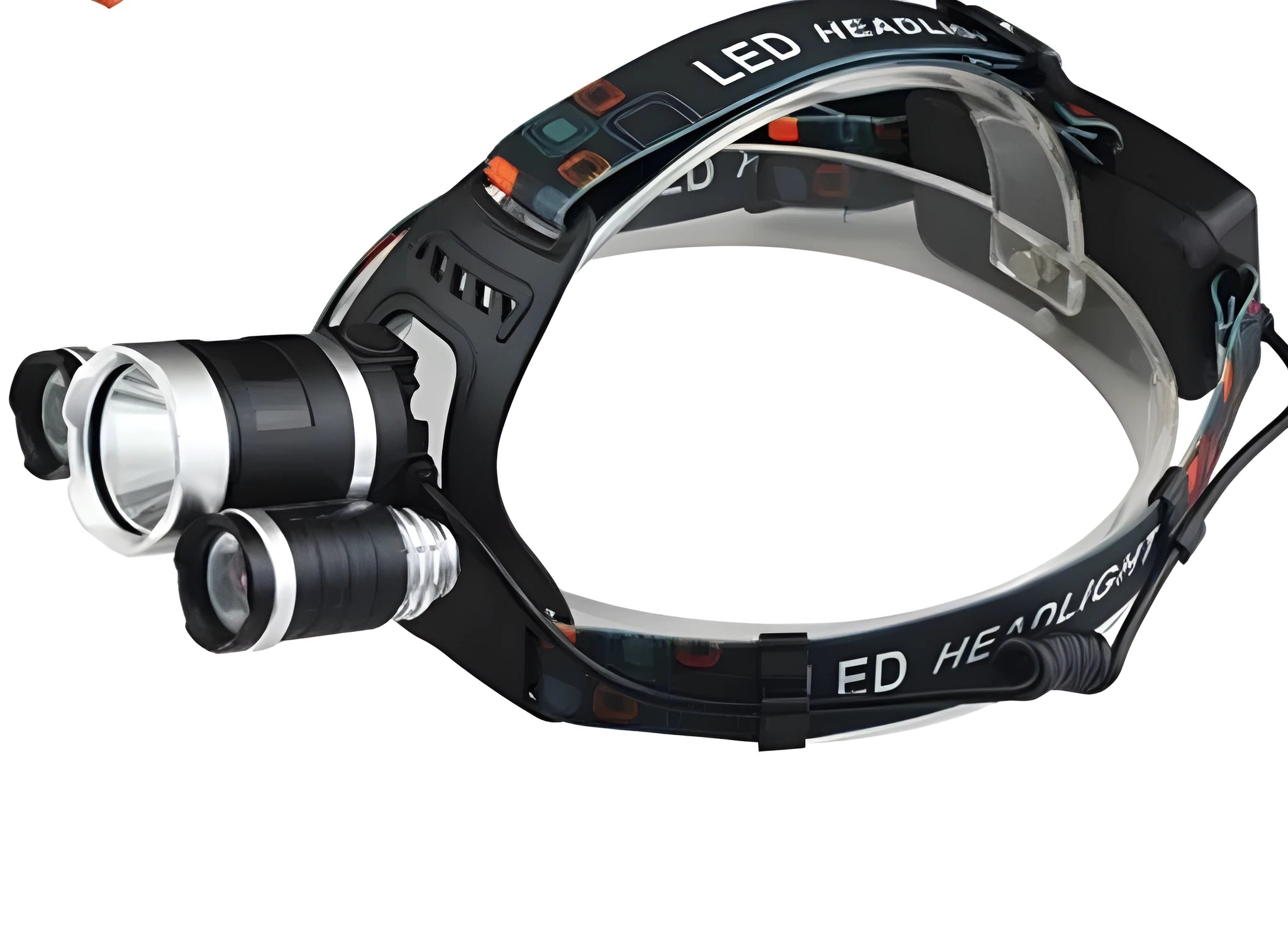 Aluminium alloy rechargeable headlamp with adjustable headband and bright LED light.