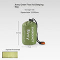 Orange emergency tent kit with sleeping bag, raincoat and whistle for disaster relief