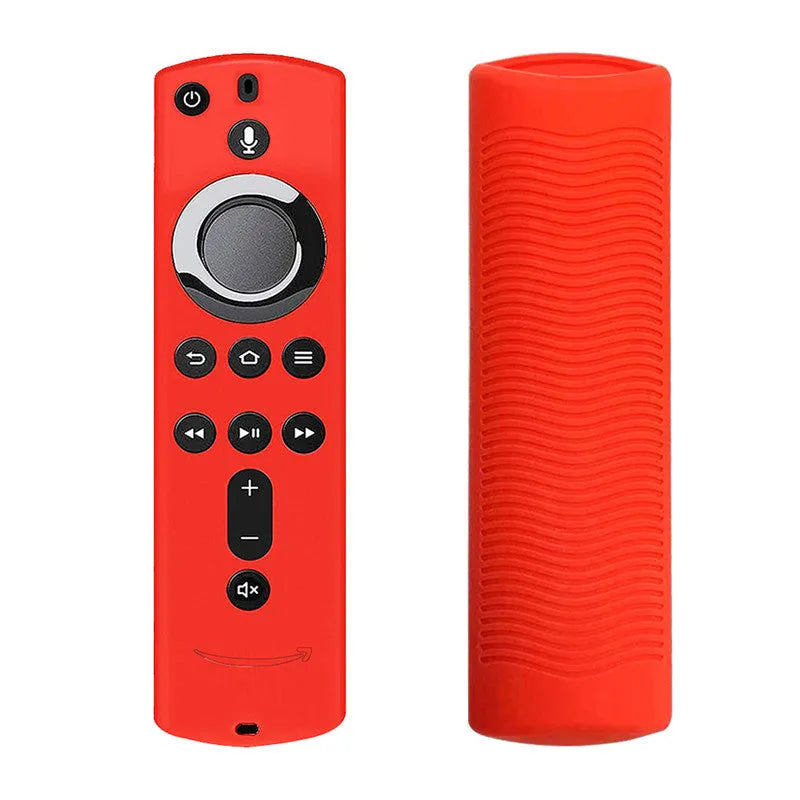 Black silicone protective case fitted on a Stick 4K remote media player 2 3 with precise cutouts