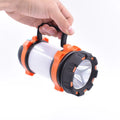 Green LED camping light with handle, USB charging, front T6 beads and side SMD lights