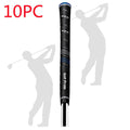 Blue midsize PU golf grip for irons and fairway woods with non-slip surface pattern