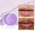 Box containing a 10ml lip exfoliating balm tube and a plastic lip skin scraper.
