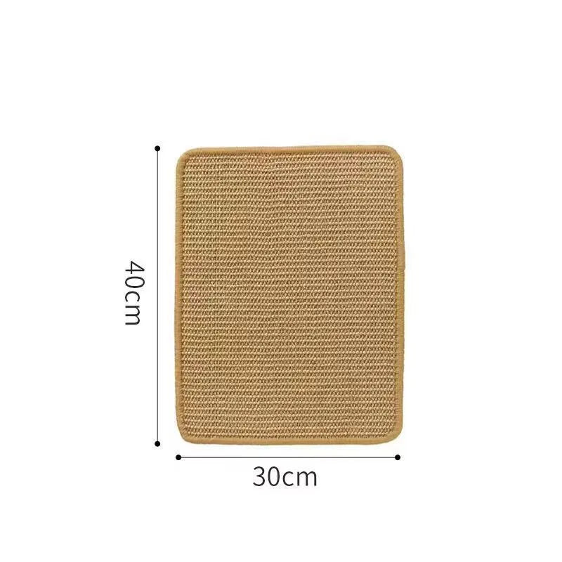 A pastoral-style sisal cat scratch board, showing the textured sisal blanket surface, available in large and small sizes.