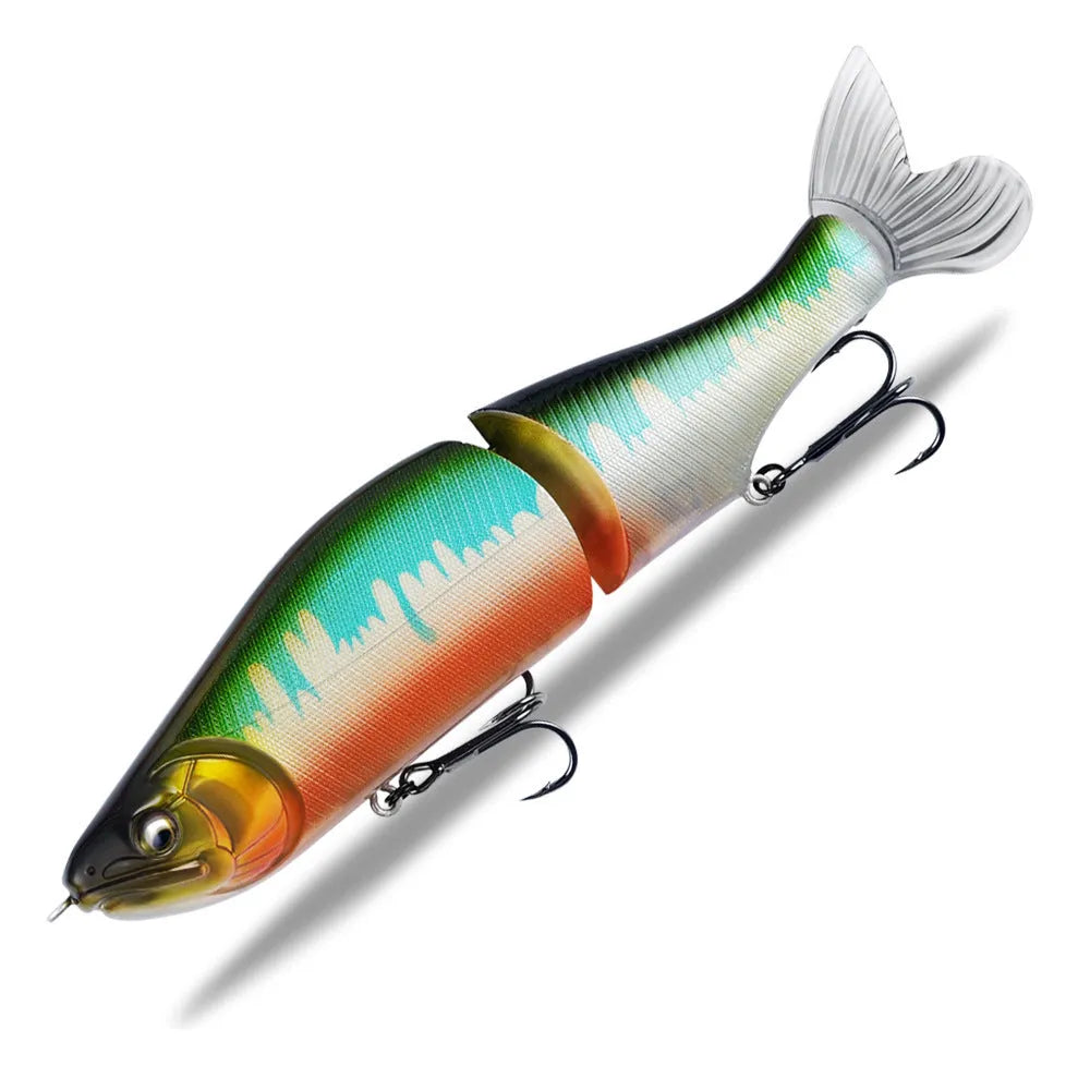 185mm soft plastic bass fishing lure in a selection of colours, designed for tossing and swimming retrieves.
