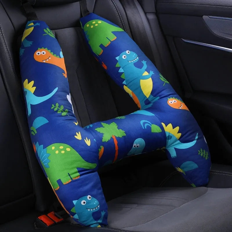 55x70cm car headrest sleeping pillow with pearl cotton filling in child-friendly patterns