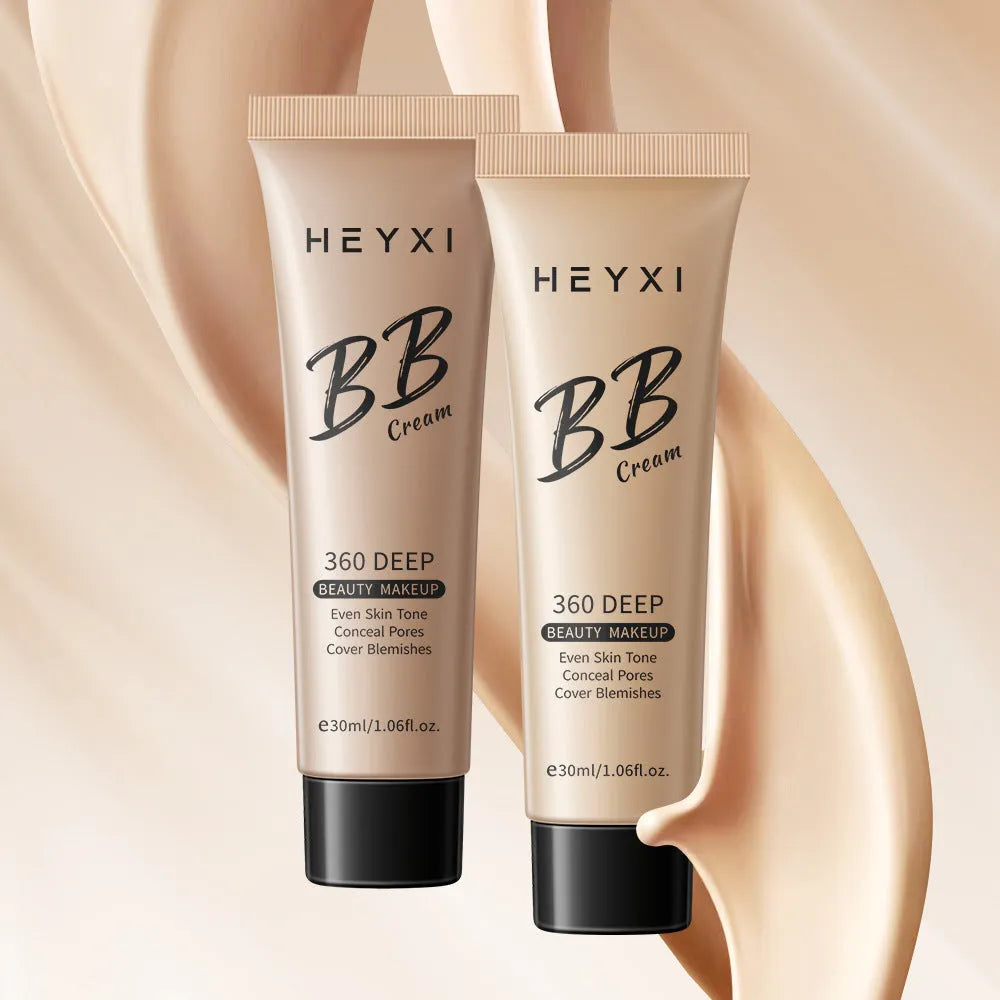 Waterproof sweat-proof BB cream cosmetic in four colour shades 01, 02, 03, 04