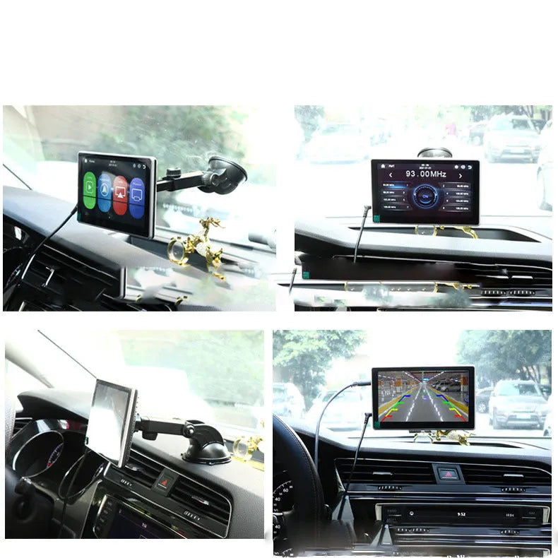 Convenient 7-inch LCD screen projector for plastic car dashboards with 12v power and AHD camera option