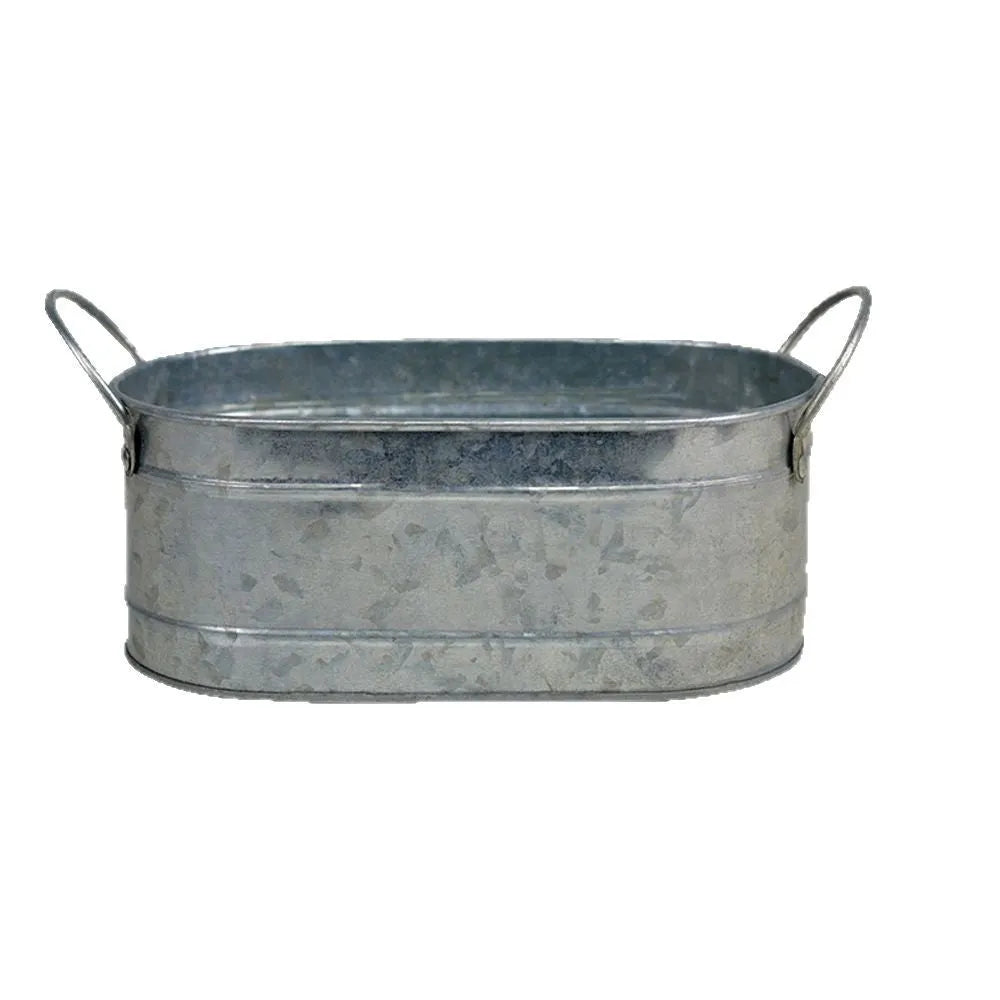Desktop iron flower pot for succulent plants with corrosion-resistant finish