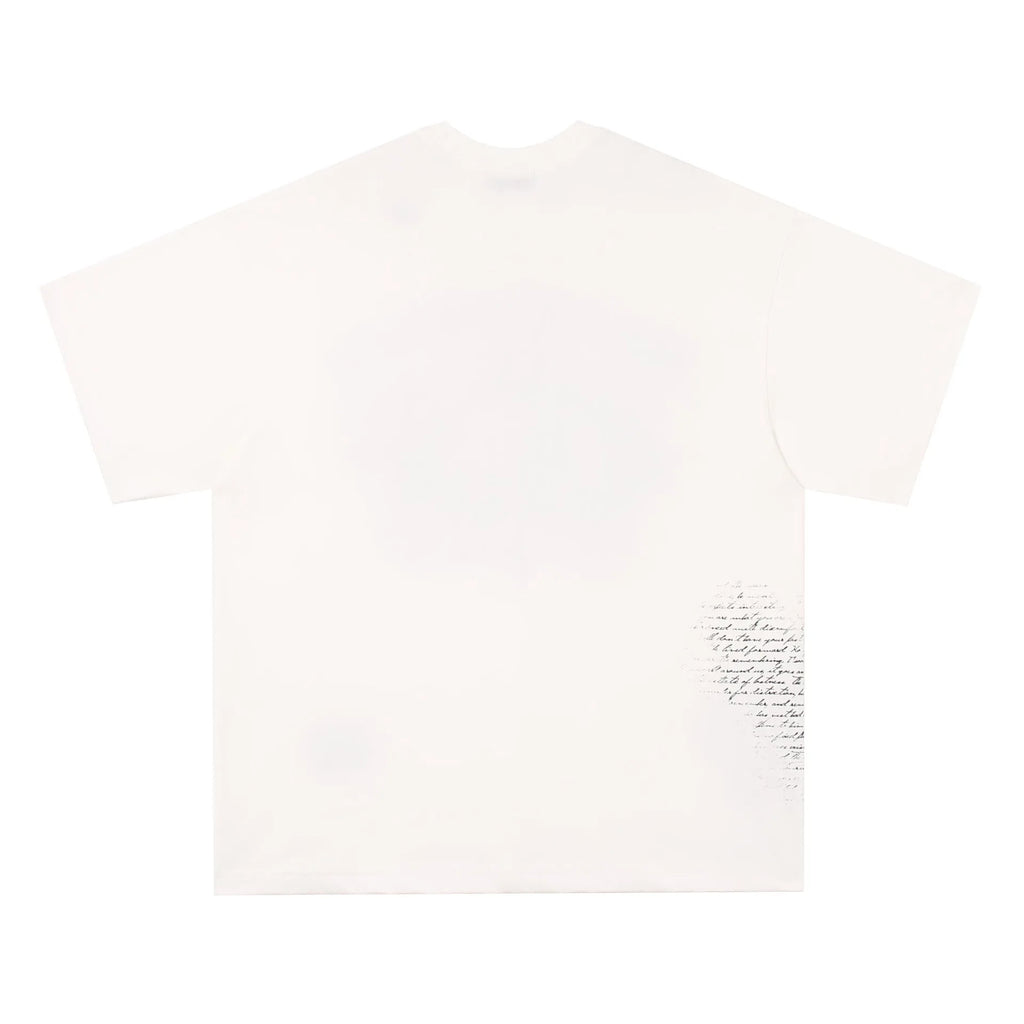 American retro hip hop gothic cotton t-shirt with letter pattern in white or black