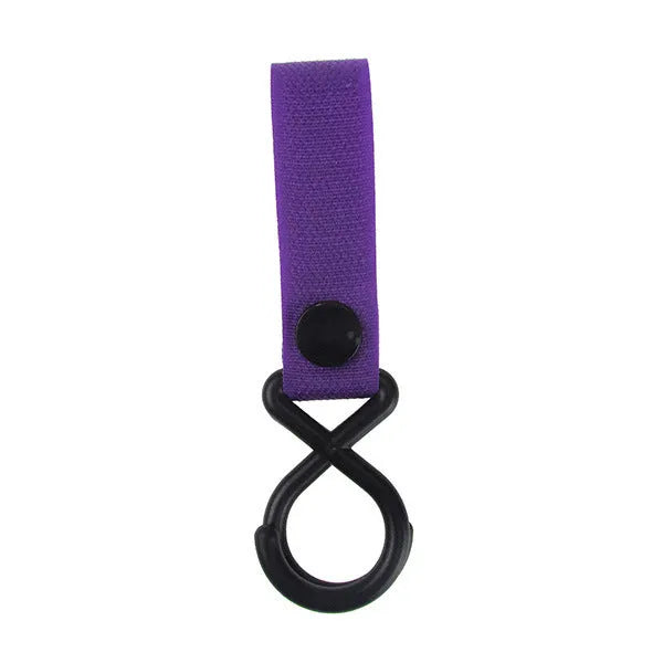 Nylon luggage hook in one of 18 available colours, including black, red, blue, and green variants