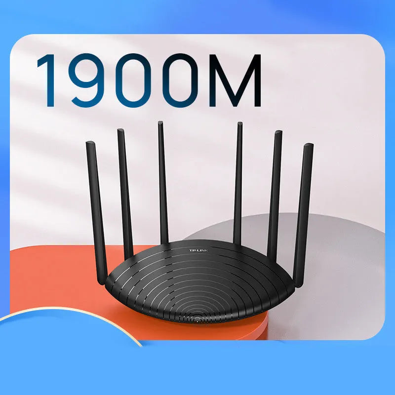TP-Link TL-WDR7661 AC1900 Gigabit Edition wireless home router with compact black design.