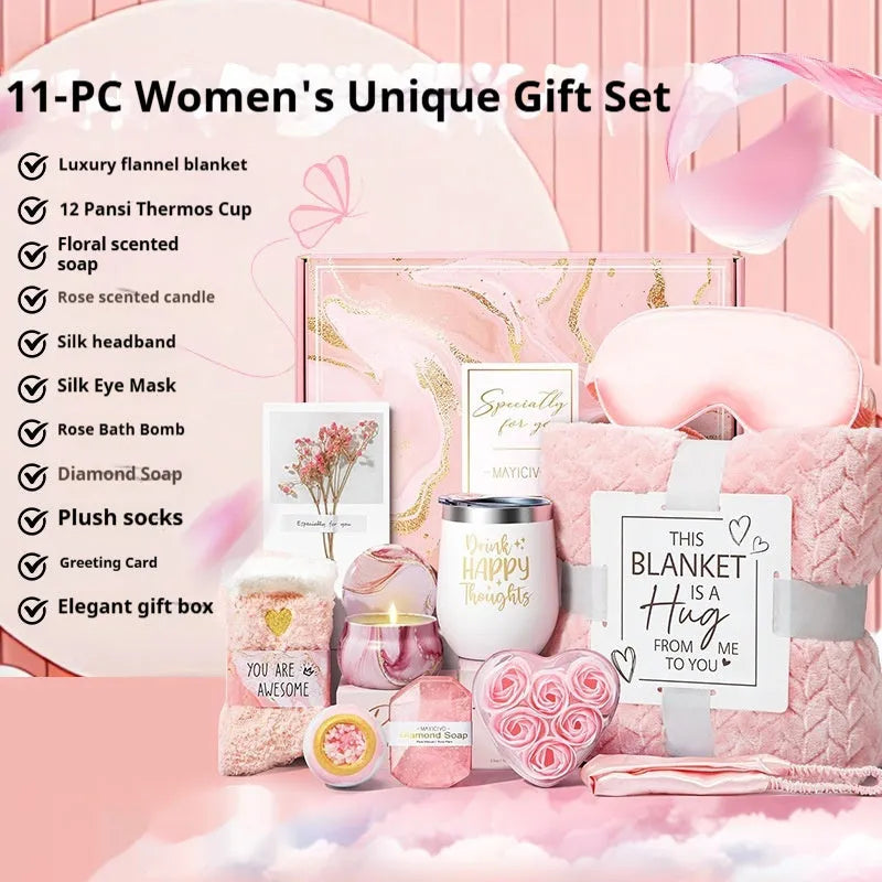 Aromatherapy candle soap bath gift set in a modern simplicity style plastic container.