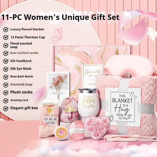 Aromatherapy candle soap bath gift set in a modern simplicity style plastic container.